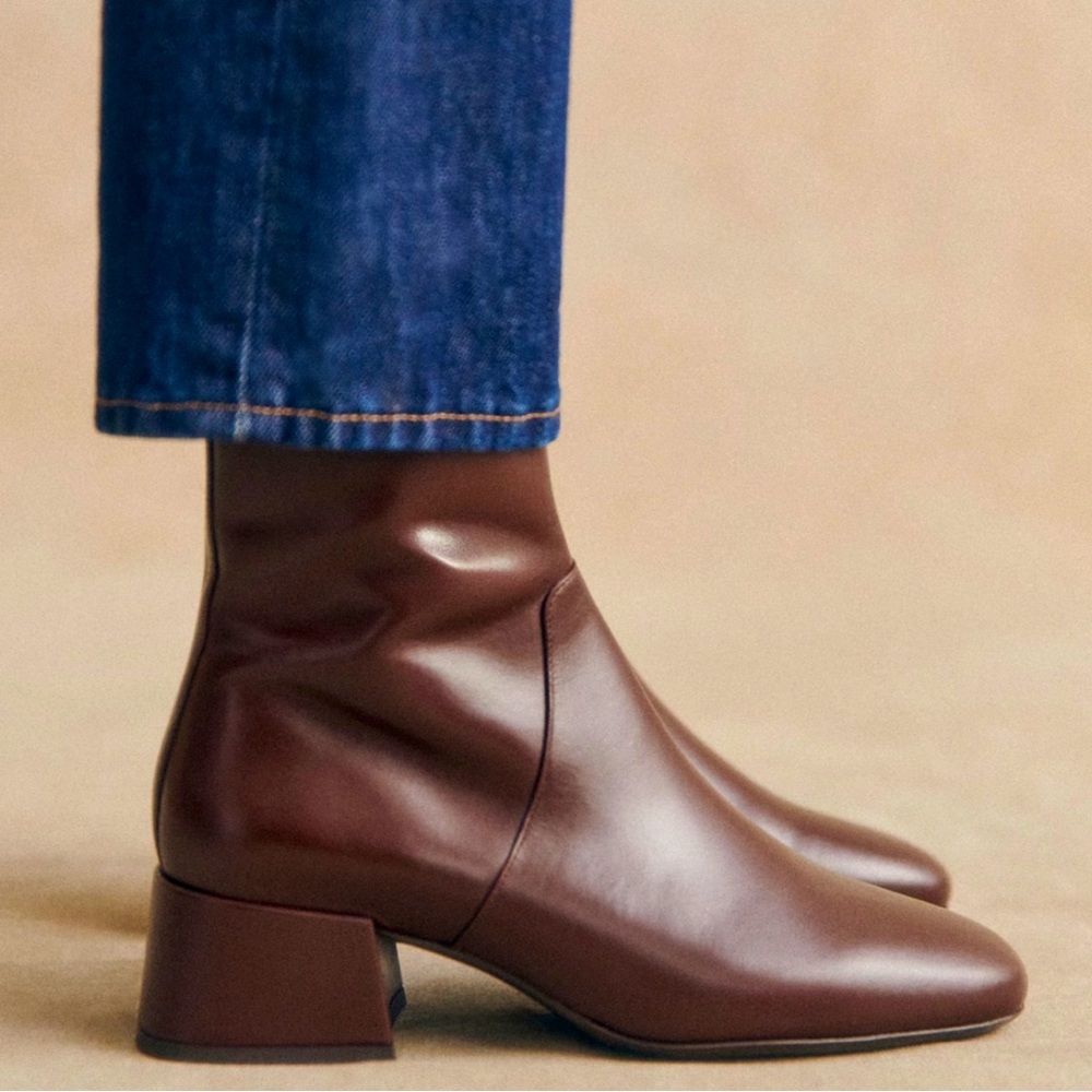 Sezane Paulette Low Boots Size 38